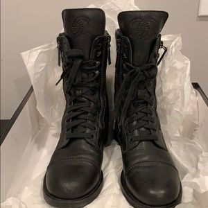 Chanel combat boots